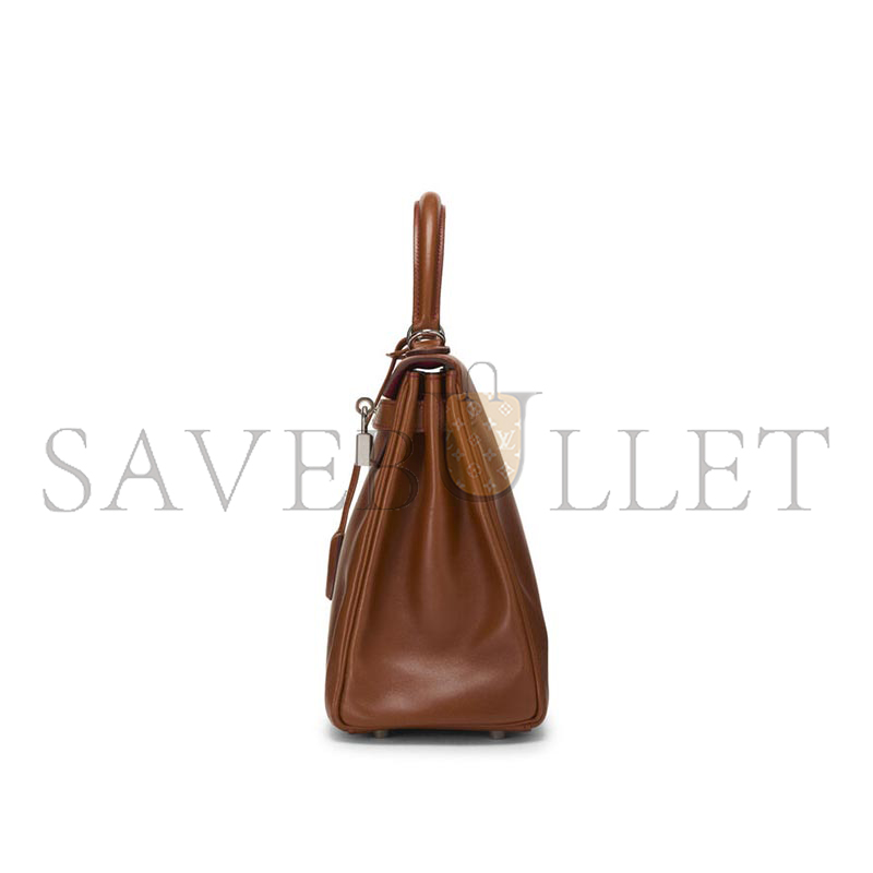 H**mes KELLY 28 FAUVE BARENIA PALLADIUM HARDWARE (28*22*10cm)